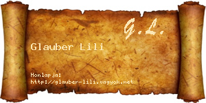 Glauber Lili névjegykártya